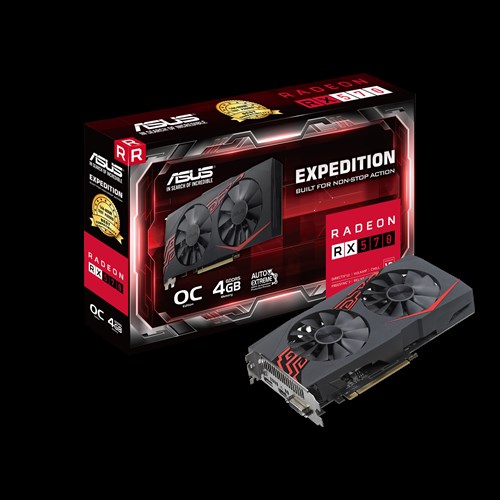 VGA ASUS AMD Radeon RX 570 4GB GDDR5 _ Ex-RX570-O4G (318MT)